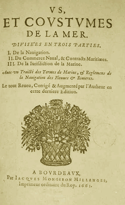 Us et coustumes de la mer -Edition de 1647 