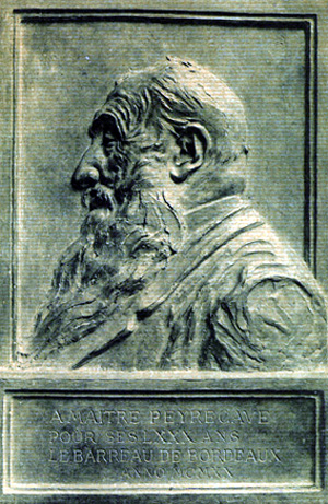 Stèle offerte à Peyrecave par ses confréres à l'occasion de ses 80 ans.